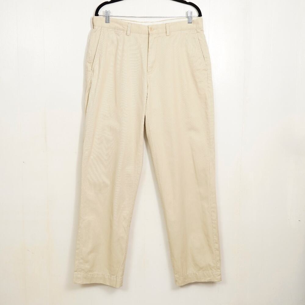 Polo Ralph Lauren Preston Chino Pants Men’s 34x32 Cream Khaki Mid Rise Y2K